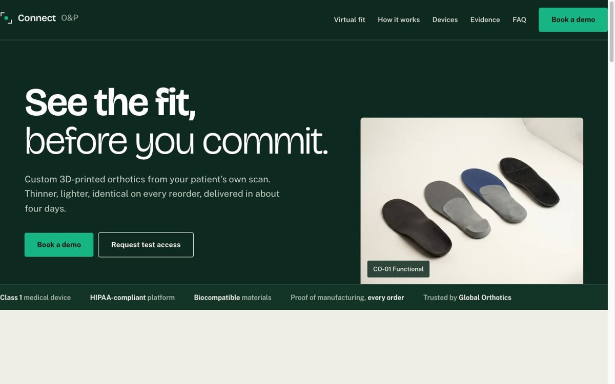 Connect O&P product site