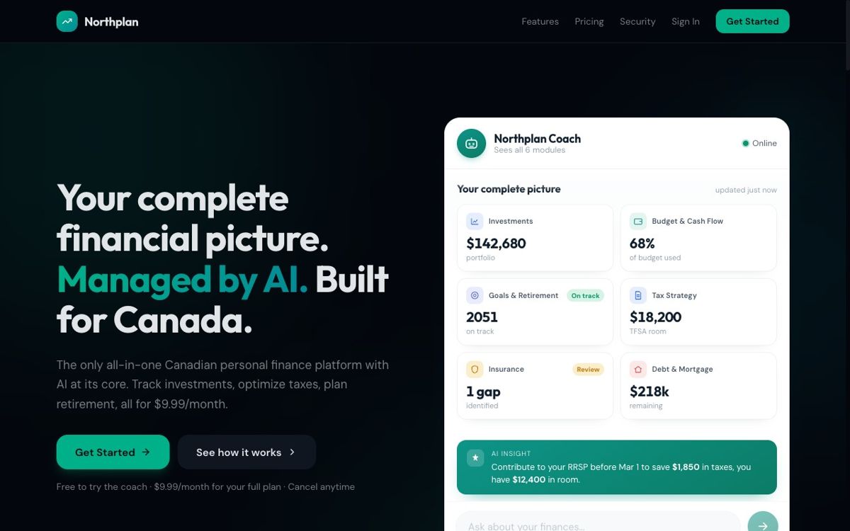 Northplan financial coach site